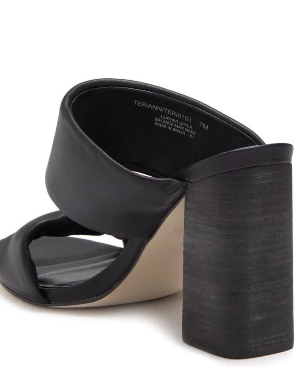 Steve Madden TeriAnn Square Heel Sandal Size 7, Black, NWOB - Picture 3 of 5